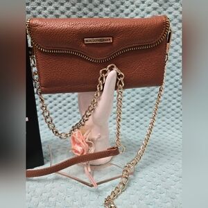 Rebecca Minkoff Brown Leather Crossbody Iphone 6/6s Charging Wallet